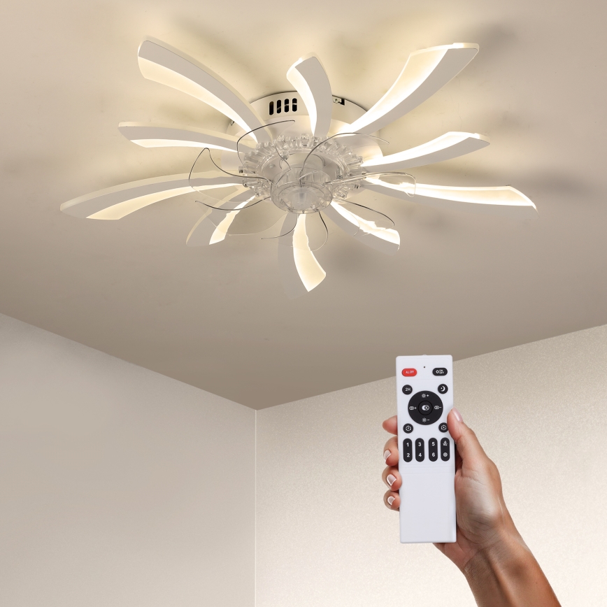 Brilagi - LED Zatemnitvena stropna svetilka z ventilatorjem LED/50W/230V 3000-6500K bela + Daljinski upravljalnik