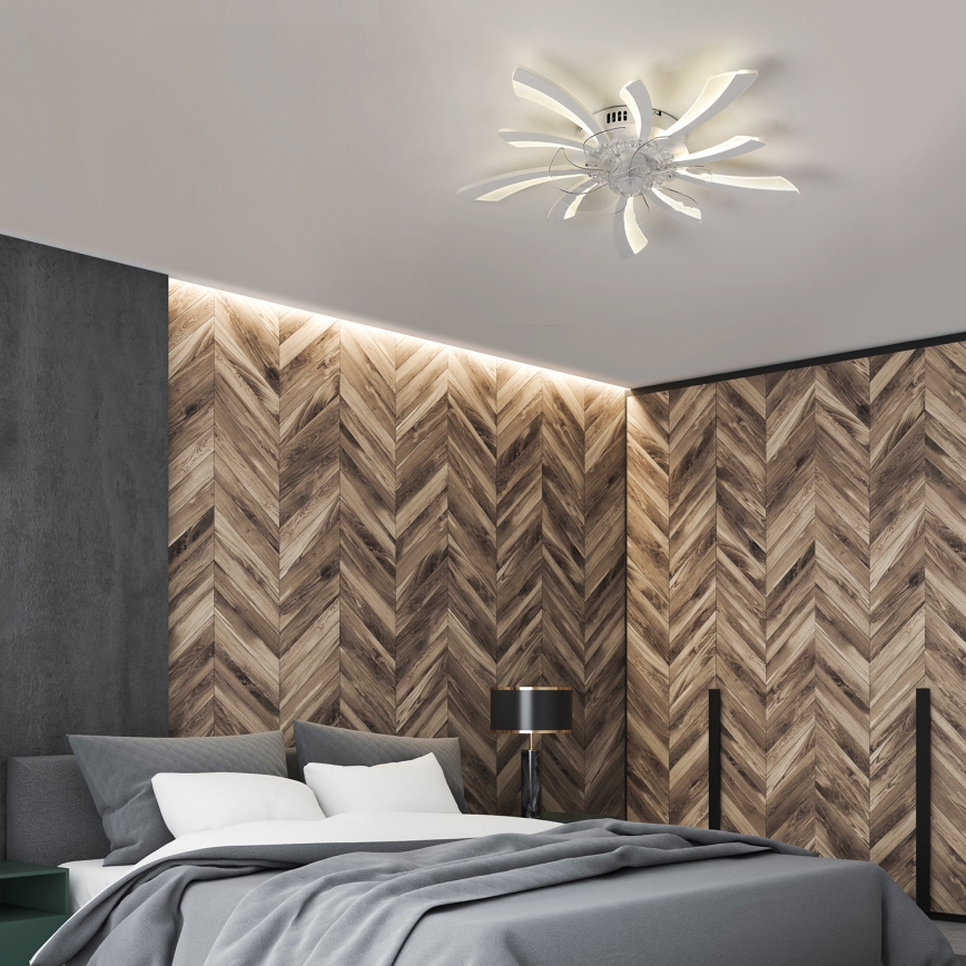 Brilagi - LED Zatemnitvena stropna svetilka z ventilatorjem LED/50W/230V 3000-6500K bela + Daljinski upravljalnik