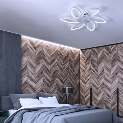 Brilagi - LED Zatemnitvena stropna svetilka z ventilatorjem LED/50W/230V 3000-6500K bela + Daljinski upravljalnik