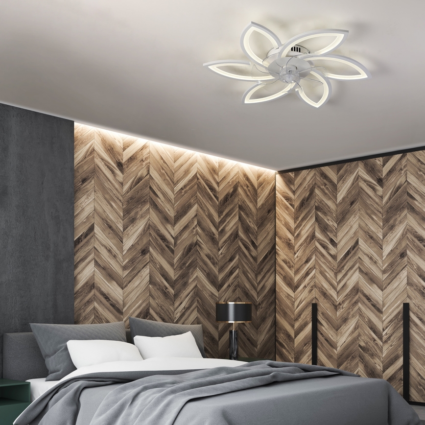 Brilagi - LED Zatemnitvena stropna svetilka z ventilatorjem LED/50W/230V 3000-6500K bela + Daljinski upravljalnik
