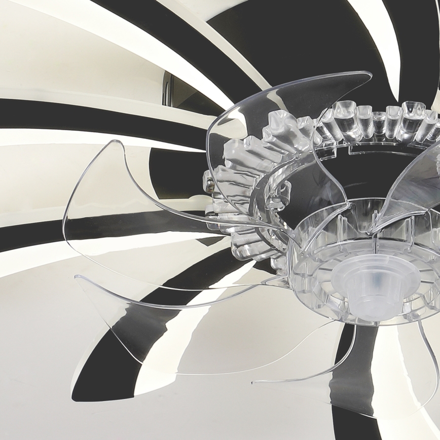 Brilagi - LED Zatemnitvena stropna svetilka z ventilatorjem LED/50W/230V 3000-6500K črna + Daljinski upravljalnik