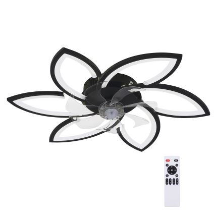 Brilagi - LED Zatemnitvena stropna svetilka z ventilatorjem LED/50W/230V 3000-6500K črna + Daljinski upravljalnik