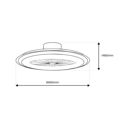 Brilagi - LED Zatemnitvena svetilka z ventilatorjem RONDA LED/48W/230V 3000-6000K bela + Daljinski upravljalnik