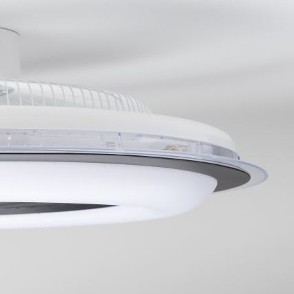 Brilagi - LED Zatemnitvena svetilka z ventilatorjem RONDA LED/48W/230V 3000-6000K črna + Daljinski upravljalnik