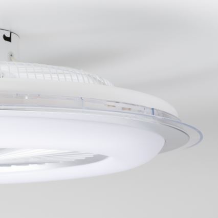 Brilagi - LED Zatemnitvena svetilka z ventilatorjem RONDA LED/48W/230V 3000-6000K srebrna + Daljinski upravljalnik