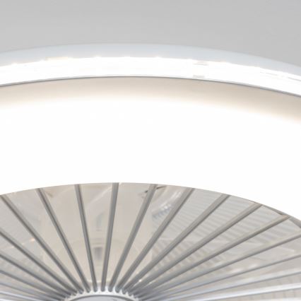 Brilagi - LED Zatemnitvena svetilka z ventilatorjem RONDA LED/48W/230V 3000-6000K srebrna + Daljinski upravljalnik