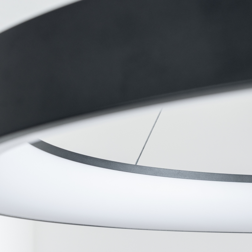 Brilagi - zatemljiv LED lestenec na kablu FALCON II, LED 108 W / 230 V, 3000–6500 K, premer 80 cm, črn + daljinski upravljalnik