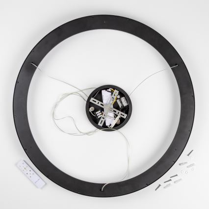 Brilagi - zatemljiv LED lestenec na kablu FALCON II, LED 108 W / 230 V, 3000–6500 K, premer 80 cm, črn + daljinski upravljalnik