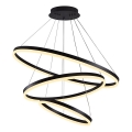 Brilagi - LED Zatemnitveni lestenec na vrvici CIRCLE LED/125W/230V 3000-6500K črna + Daljinski upravljalnik