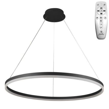 Brilagi - LED Zatemnitveni lestenec na vrvici CIRCLE LED/55W/230V 3000-6500K črna + Daljinski upravljalnik