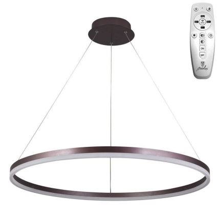 Brilagi - LED Zatemnitveni lestenec na vrvici CIRCLE LED/55W/230V 3000-6500K rjava + Daljinski upravljalnik