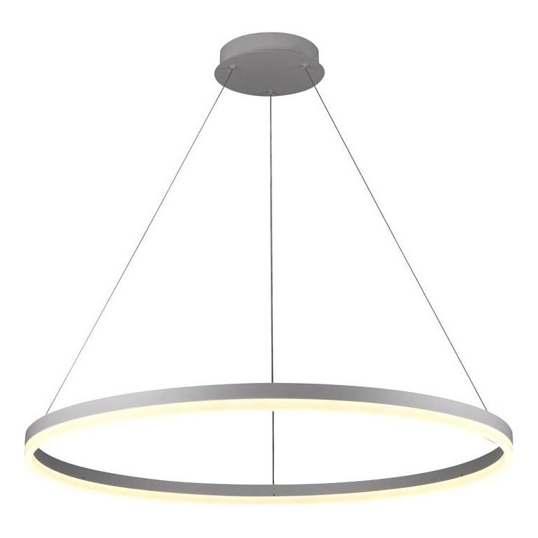 Brilagi - LED Zatemnitveni lestenec na vrvici CIRCLE LED/55W/230V 3000-6500K srebrna + Daljinski upravljalnik