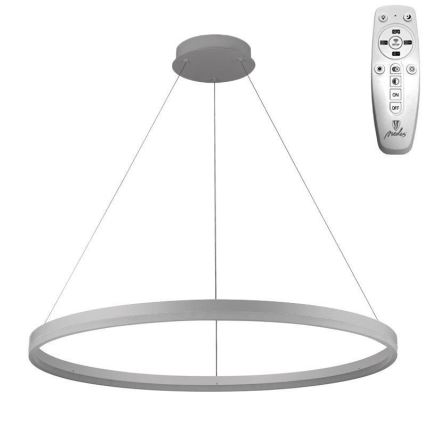 Brilagi - LED Zatemnitveni lestenec na vrvici CIRCLE LED/55W/230V 3000-6500K srebrna + Daljinski upravljalnik