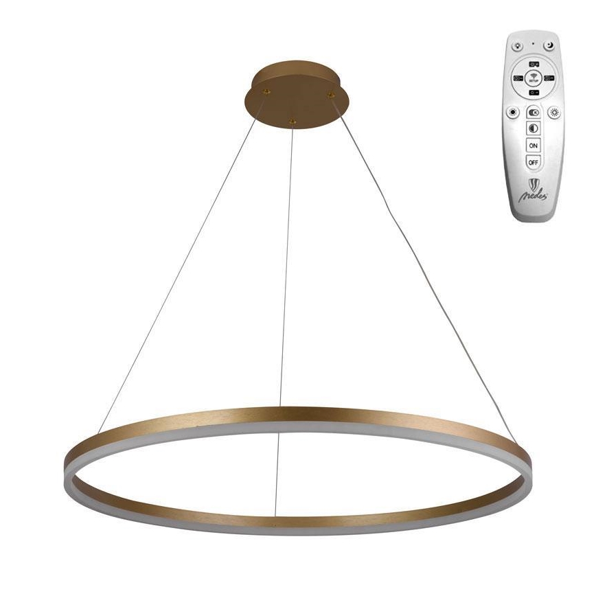 Brilagi - LED Zatemnitveni lestenec na vrvici CIRCLE LED/55W/230V 3000-6500K zlata + Daljinski upravljalnik