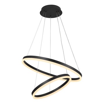 Brilagi - LED Zatemnitveni lestenec na vrvici CIRCLE LED/70W/230V 3000-6500K črna + Daljinski upravljalnik