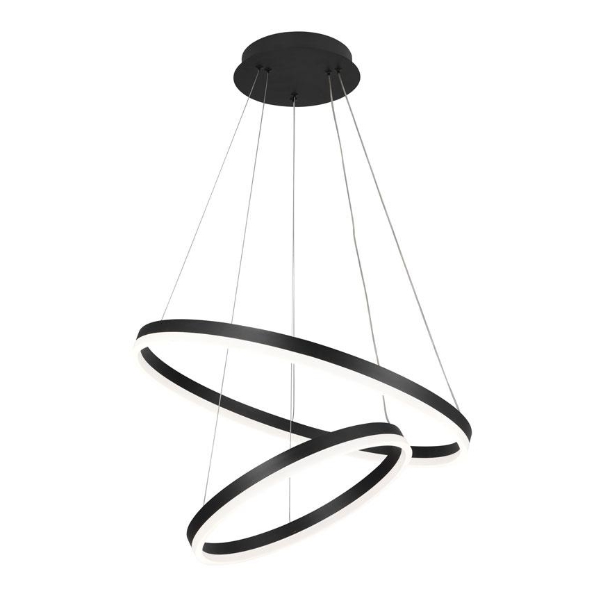 Brilagi - LED Zatemnitveni lestenec na vrvici CIRCLE LED/70W/230V 3000-6500K črna + Daljinski upravljalnik