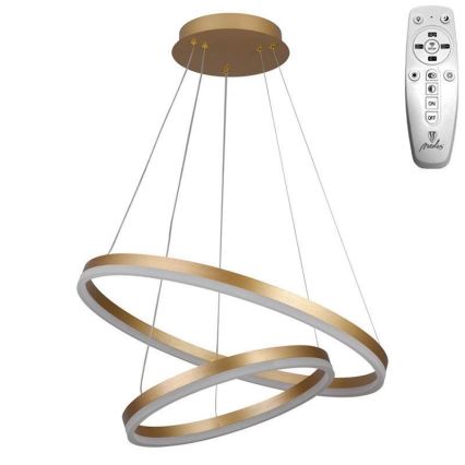 Brilagi - LED Zatemnitveni lestenec na vrvici CIRCLE LED/70W/230V 3000-6500K zlata + Daljinski upravljalnik