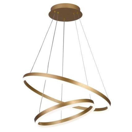 Brilagi - LED Zatemnitveni lestenec na vrvici CIRCLE LED/70W/230V 3000-6500K zlata + Daljinski upravljalnik