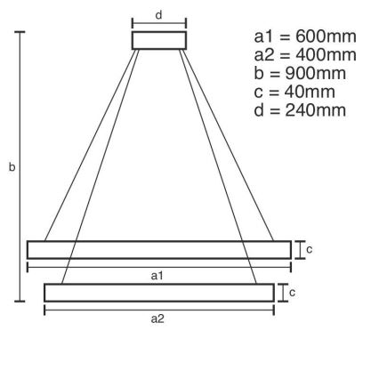 Brilagi - LED Zatemnitveni lestenec na vrvici CIRCLE LED/70W/230V 3000-6500K zlata + Daljinski upravljalnik
