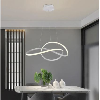 Brilagi - LED Zatemnitveni lestenec na vrvici COSMOWAVE LED/70W/230V 3000-6500K bela + Daljinski upravljalnik