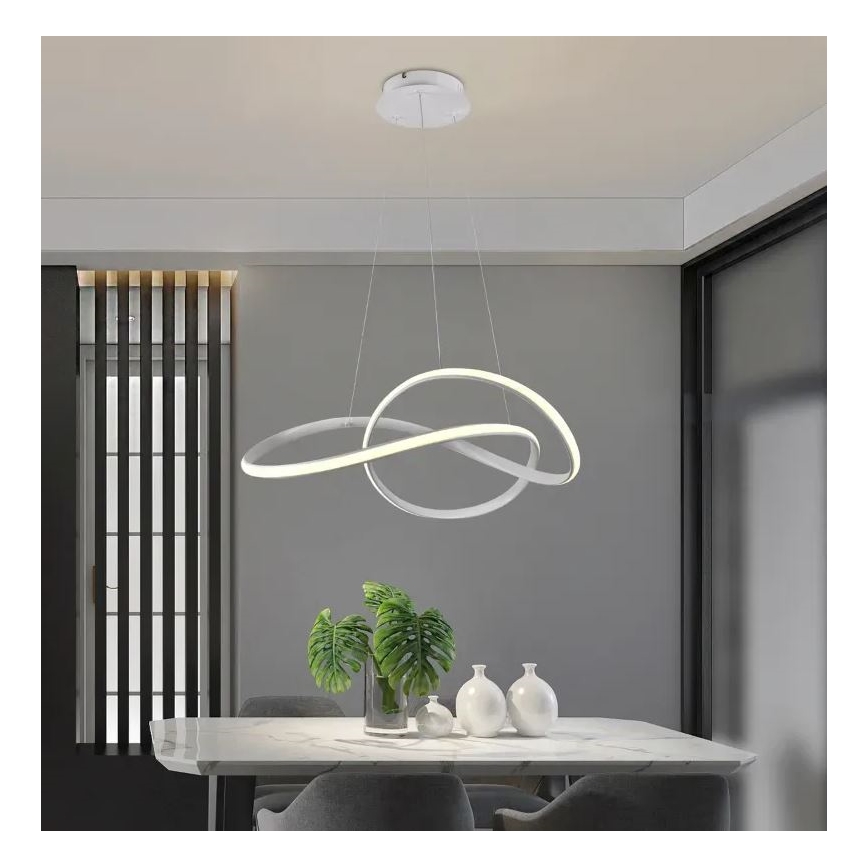 Brilagi - LED Zatemnitveni lestenec na vrvici COSMOWAVE LED/70W/230V 3000-6500K bela + Daljinski upravljalnik