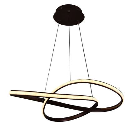 Brilagi - LED Zatemnitveni lestenec na vrvici COSMOWAVE LED/70W/230V 3000-6500K rjava + Daljinski upravljalnik