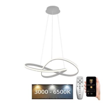 Brilagi - LED Zatemnitveni lestenec na vrvici COSMOWAVE LED/70W/230V 3000-6500K srebrna + Daljinski upravljalnik