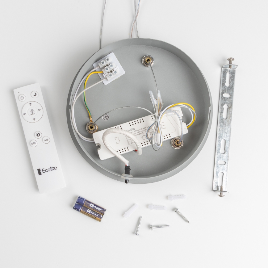 Brilagi - LED Zatemnitveni lestenec na vrvici FALCON LED/80W/230V 3000-6500K pr. 60 cm siva + Daljinski upravljalnik