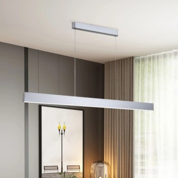 Brilagi - LED Zatemnitveni lestenec na vrvici SLEEKLINE SMART LED/40W/230V 3000-6000K Wi-Fi Tuya srebrna + Daljinski upravljalnik