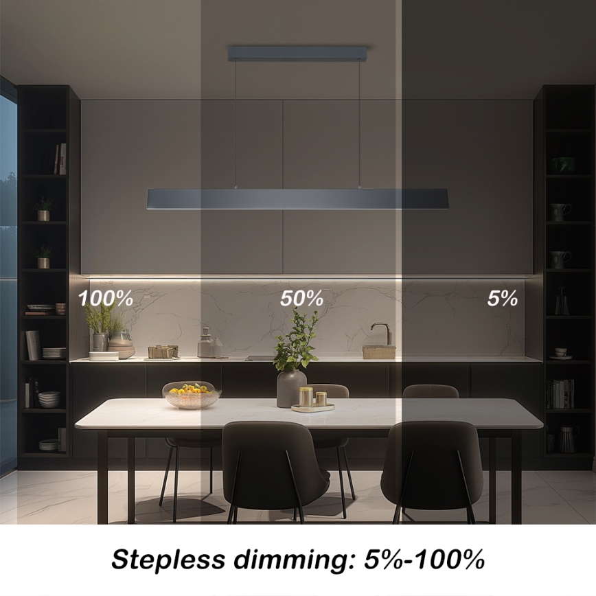Brilagi - LED Zatemnitveni lestenec na vrvici SLIMLINE LED/40W/230V 3000-6000K antracit + Daljinski upravljalnik