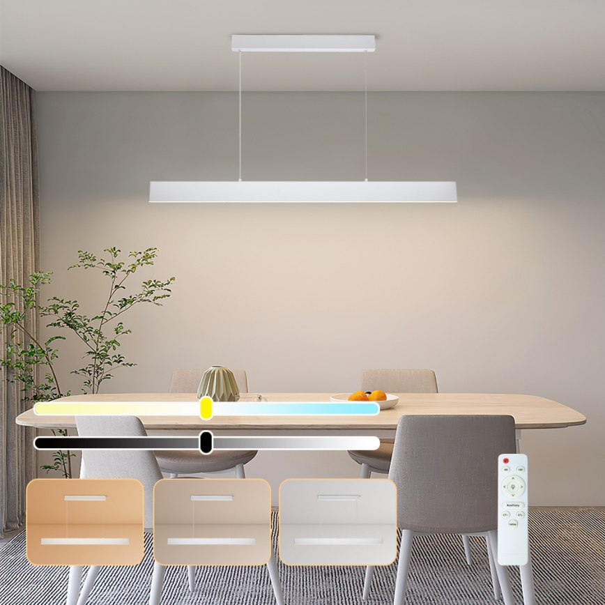 Brilagi - LED Zatemnitveni lestenec na vrvici SLIMLINE LED/40W/230V 3000-6000K bela + Daljinski upravljalnik