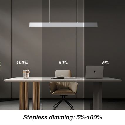 Brilagi - LED Zatemnitveni lestenec na vrvici SLIMLINE LED/40W/230V 3000-6000K bela + Daljinski upravljalnik