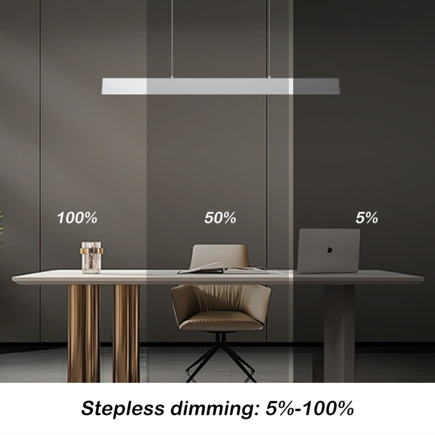 Brilagi - LED Zatemnitveni lestenec na vrvici SLIMLINE LED/40W/230V 3000-6000K bela + Daljinski upravljalnik