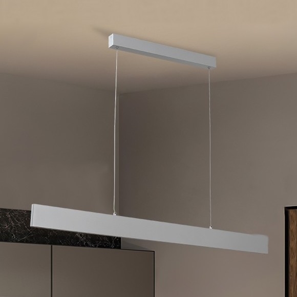 Brilagi - LED Zatemnitveni lestenec na vrvici SLIMLINE LED/40W/230V 3000-6000K srebrna + Daljinski upravljalnik