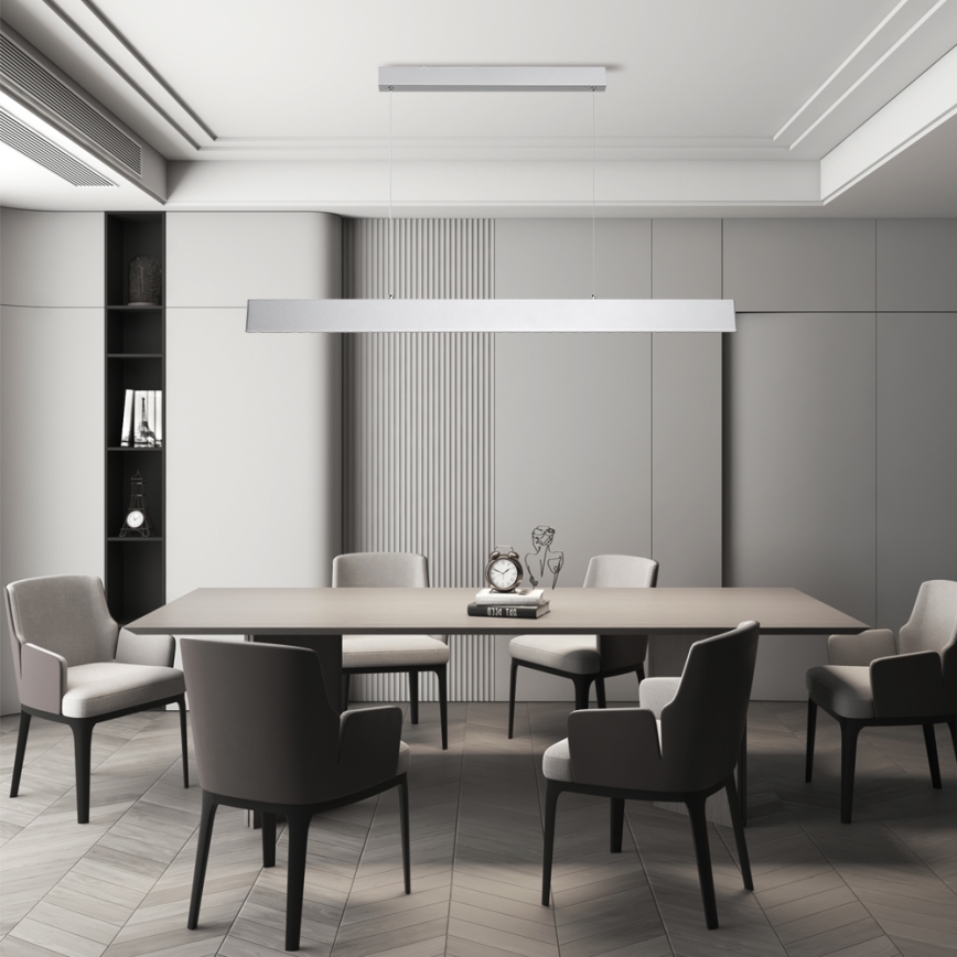 Brilagi - LED Zatemnitveni lestenec na vrvici SLIMLINE LED/40W/230V 3000-6000K srebrna + Daljinski upravljalnik