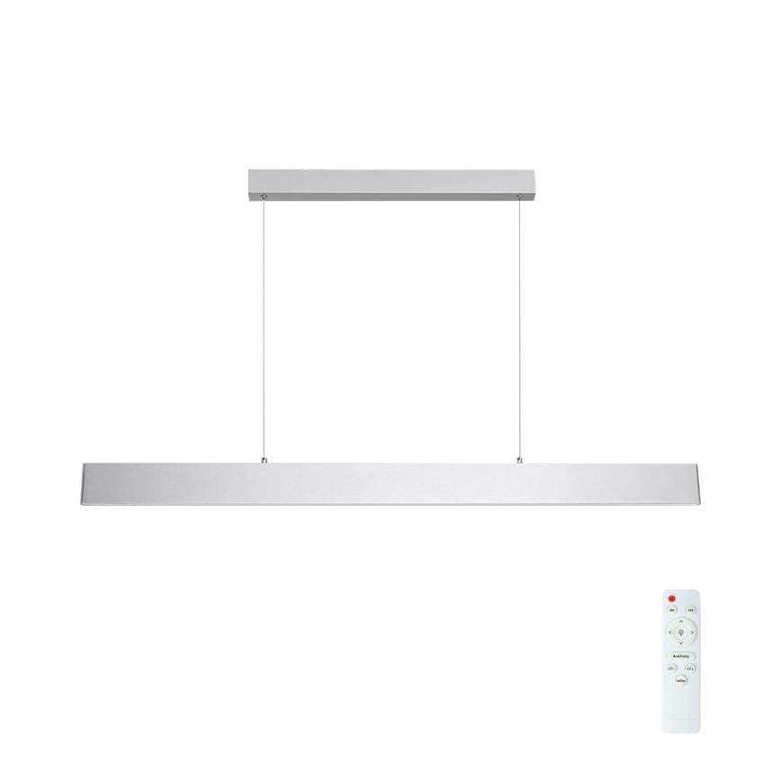 Brilagi - LED Zatemnitveni lestenec na vrvici SLIMLINE LED/40W/230V 3000-6000K srebrna + Daljinski upravljalnik