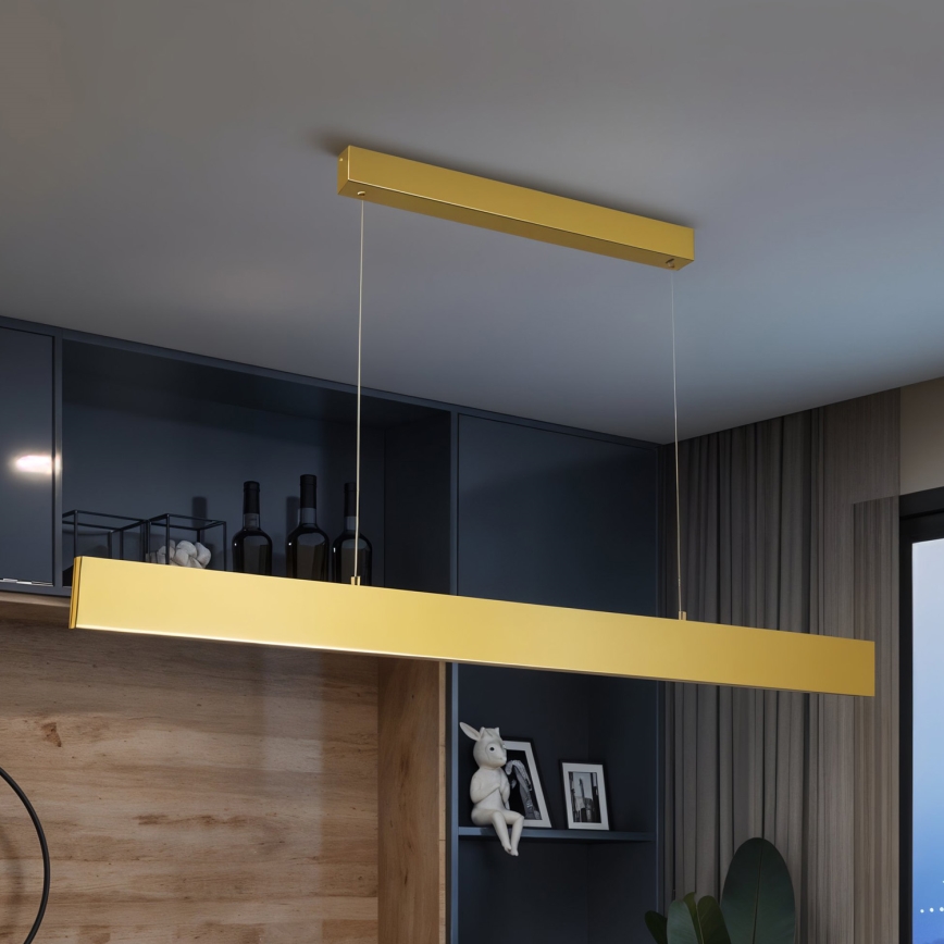 Brilagi - LED Zatemnitveni lestenec na vrvici SLIMLINE LED/40W/230V 3000-6000K zlata + Daljinski upravljalnik