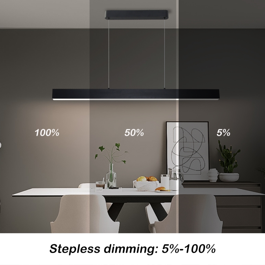 Brilagi - LED Zatemnitveni lestenec na vrvici SLEEKLINE SMART LED/40W/230V 3000-6000K Wi-Fi Tuya črna + Daljinski upravljalnik