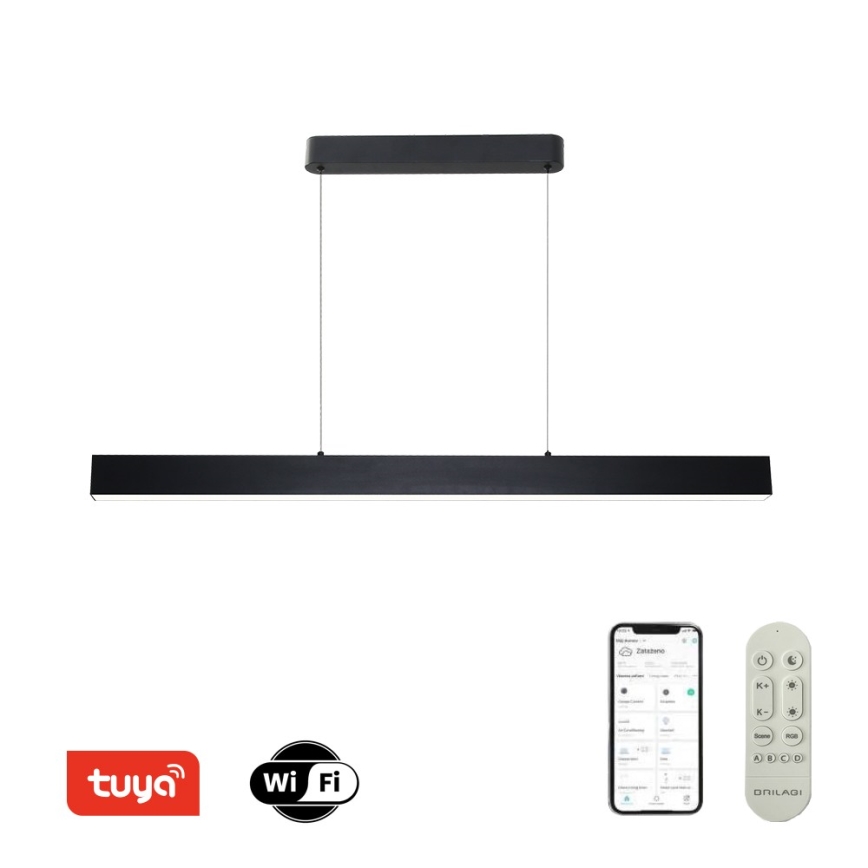 Brilagi - LED Zatemnitveni lestenec na vrvici SLEEKLINE SMART LED/40W/230V 3000-6000K Wi-Fi Tuya črna + Daljinski upravljalnik