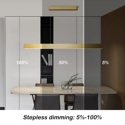 Brilagi - LED Zatemnitveni lestenec na vrvici SLEEKLINE SMART LED/40W/230V 3000-6000K Wi-Fi Tuya zlata + Daljinski upravljalnik