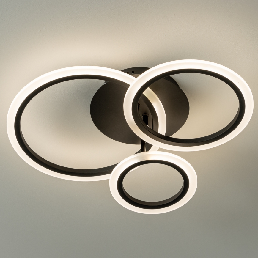 Brilagi - LED Zatemnitveni nadgradni lestenec ORBITS LED/40W/230V 3000-6500K črna + Daljinski upravljalnik