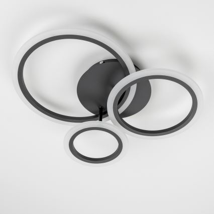 Brilagi - LED Zatemnitveni nadgradni lestenec ORBITS LED/40W/230V 3000-6500K črna + Daljinski upravljalnik