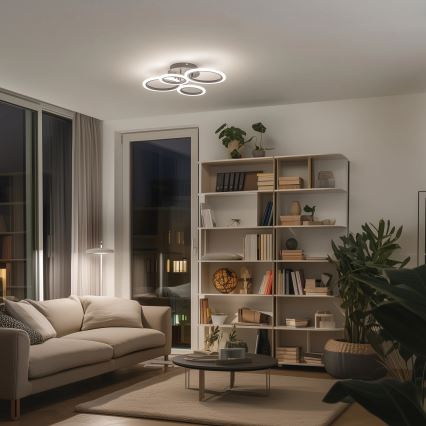 Brilagi - LED Zatemnitveni nadgradni lestenec ORBITS LED/50W/230V 3000-6500K antracit + Daljinski upravljalnik