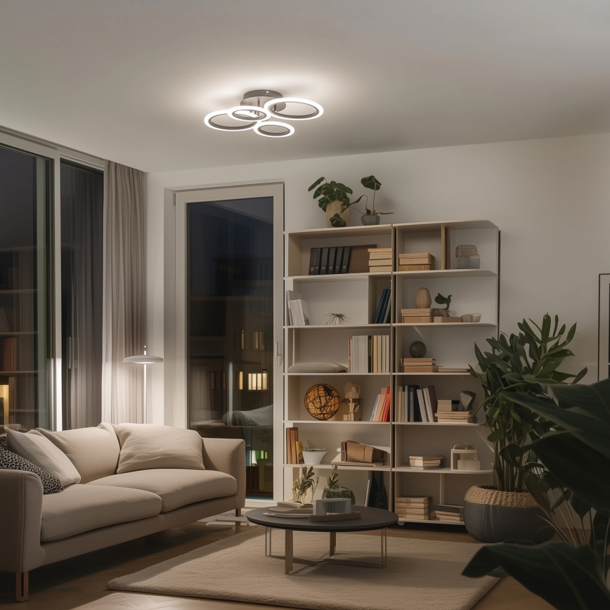 Brilagi - LED Zatemnitveni nadgradni lestenec ORBITS LED/50W/230V 3000-6500K antracit + Daljinski upravljalnik