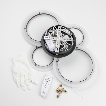 Brilagi - LED Zatemnitveni nadgradni lestenec ORBITS LED/50W/230V 3000-6500K antracit + Daljinski upravljalnik