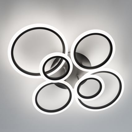 Brilagi - LED Zatemnitveni nadgradni lestenec ORBITS LED/85W/230V 3000-6500K črna + Daljinski upravljalnik
