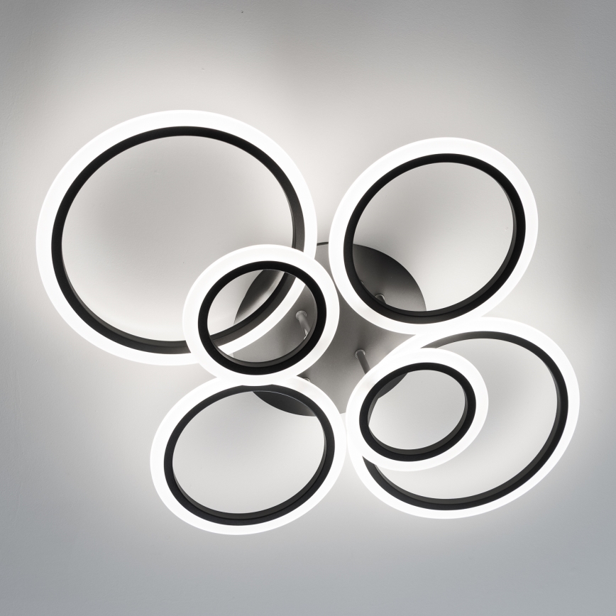 Brilagi - LED Zatemnitveni nadgradni lestenec ORBITS LED/85W/230V 3000-6500K črna + Daljinski upravljalnik