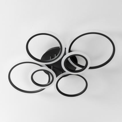 Brilagi - LED Zatemnitveni nadgradni lestenec ORBITS LED/85W/230V 3000-6500K črna + Daljinski upravljalnik