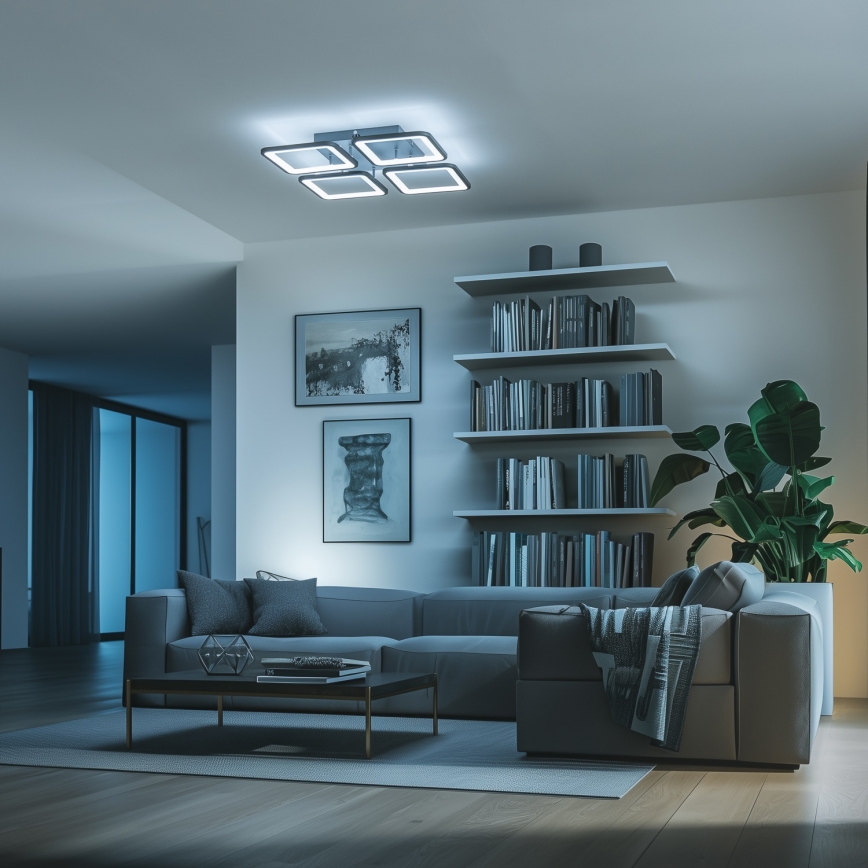 Brilagi - LED Zatemnitveni nadgradni lestenec SQUARED LED/85W/230V 3000-6500K + Daljinski upravljalnik