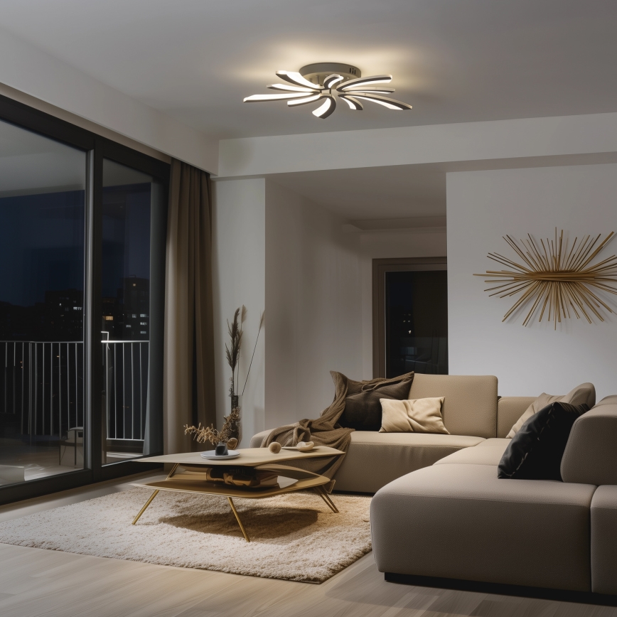 Brilagi - LED Zatemnitveni nadgradni lestenec TWIST LED/55W/230V 3000-6500K antracit + Daljinski upravljalnik